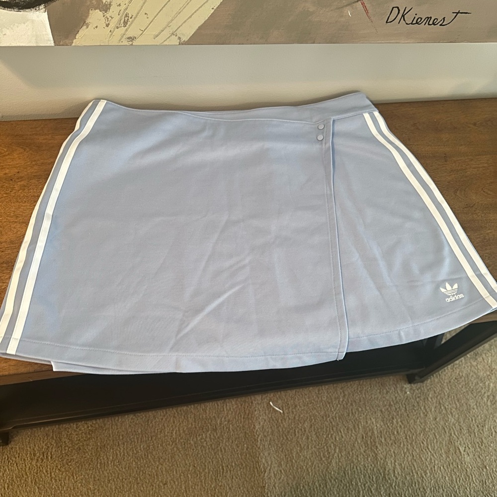 Adidas Sky Blue Skirt with White Accents - Picture 3 of 6